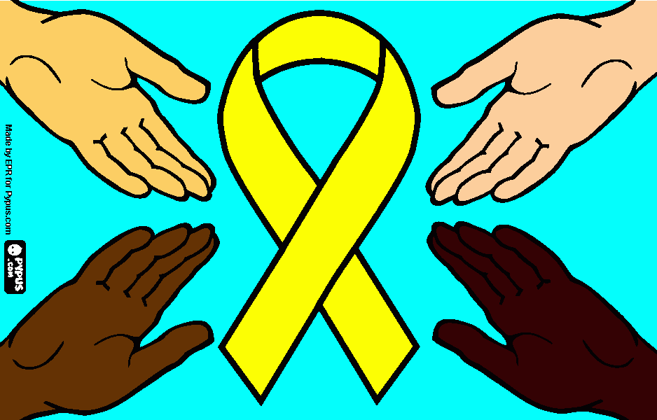 Setembro amarelo [diga não ao suicídio] para colorir e imprimir